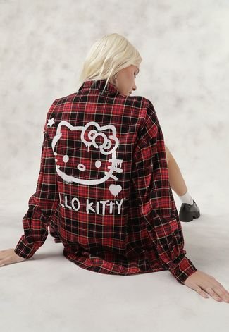 Camisa Forever 21 Xadrez Hello Kitty Vermelha - Compre Agora