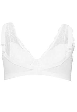 Sutiã Calvin Klein Underwear Meia Taça Renda Branco