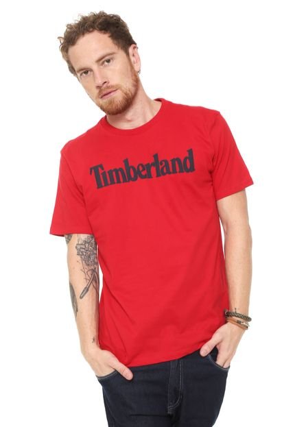 Camiseta Timberland Logo Vermelha - Marca Timberland