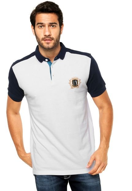 Camisa Polo Aleatory Bordado Branca - Marca Aleatory