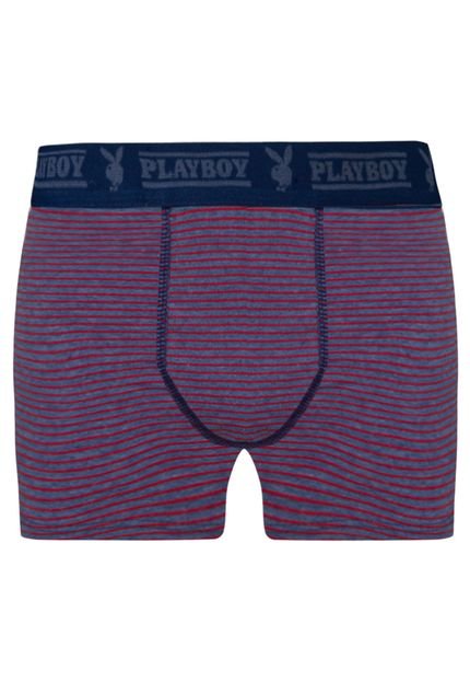 Cueca Playboy Boxer Estampa Listra - Marca Playboy