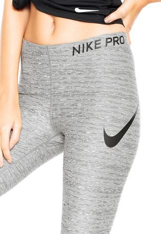 Legging Nike Pro Tght Heather Cinza/Preta