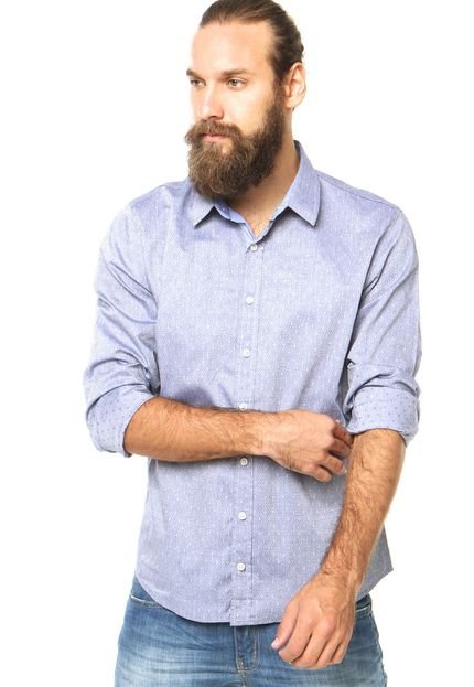 Camisa Colcci Reta Azul - Marca Colcci