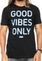 Camiseta HD Good Vibes Preta/Azul - Marca HD