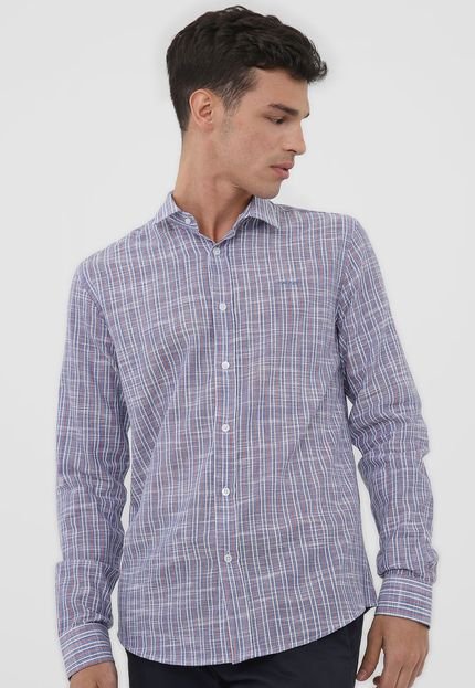 Camisa Colcci Reta Listrada Azul - Marca Colcci