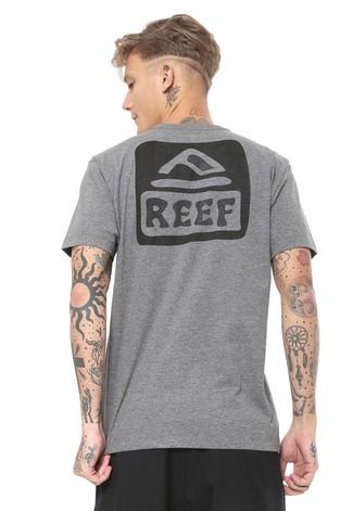 Camiseta Reef Logo Printed Grafite