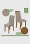 Conjunto Mesa Nevada 120 Tampo de Vidro 4 Cadeiras Celebrare Rovere Naturale/Off-White/Veludo Naturale Creme Móveis Lopas - Marca Móveis Lopas