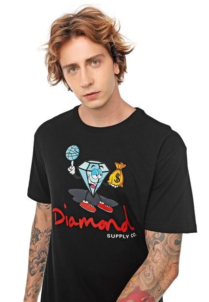 Camiseta Diamond Supply Co Hoop Dreams Preta - Marca Diamond Supply Co