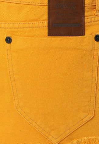 Saia Jeans Coca-Cola Jeans Mini Skirt Moust Amarela