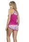 Pijama Feminino WLS Modas Short Doll Estampado Pink - Marca WLS Modas