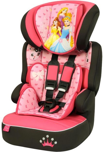 Cadeira Para Auto 9 a 36 Kg Disney Beline SP Rosa Princesas - Marca Disney