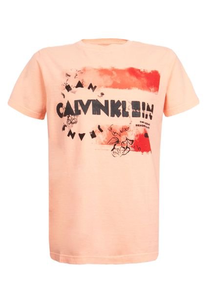 Camiseta Calvin Klein Kids Original Laranja - Marca Calvin Klein Kids