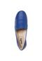 Mocassim Usaflex Slip On Solado Branco Furadinho Azul - Marca Usaflex