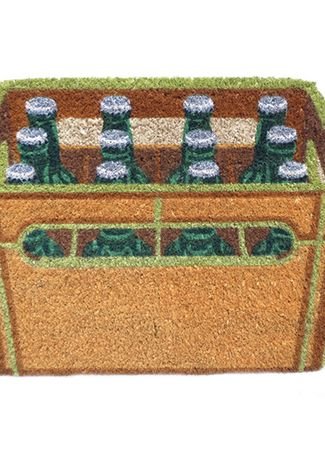 Capacho Urban Fibra de Coco Beer Crate 60x46cm Laranja