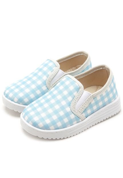 Slip On Tricae Vichy Azul - Marca Tricae