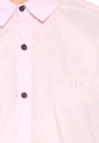 Camisa Calvin Klein Jeans Logo Rosa