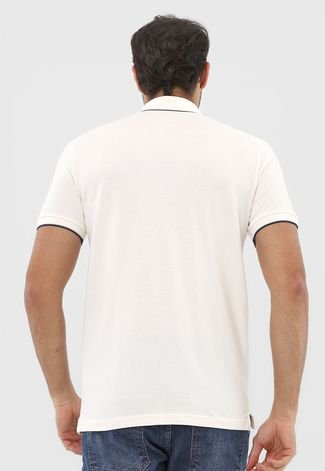 Camisa Polo Forum Reta Frisos Off-White