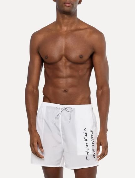 Short Calvin Klein Swimwear D'Água Half Logo Branco - Marca Calvin Klein