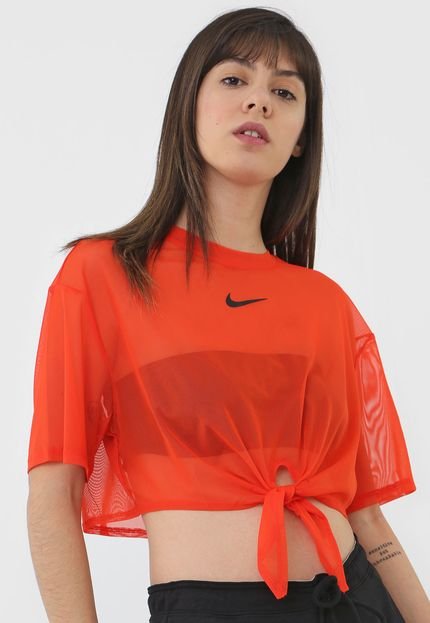 Blusa Cropped Nike Sportswear W Nsw Indio SS Laranja - Marca Nike Sportswear