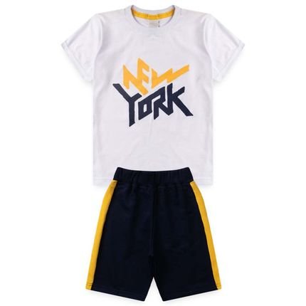 Conjunto Verão Menino Camiseta e Shorts New York - Marca Molekada