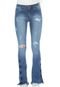 Calça Jeans Planet Girls Flare Lace Up Azul - Marca Planet Girls