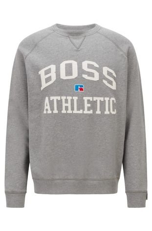 Hugo Boss X Russell Stedman Boss Athletics Logo Sweatshirt In Grey