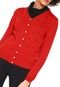 Cardigan For Why Tricot Textura Vermelho - Marca For Why