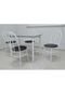 Conjunto Cozinha Munique Mesa 100Cm Granito C/ 04 Cadeiras Milla Branco Preto Açomix - Marca Açomix