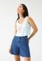 Regata Cropped Aeropostale Reta Estampada Azul - Marca Aeropostale