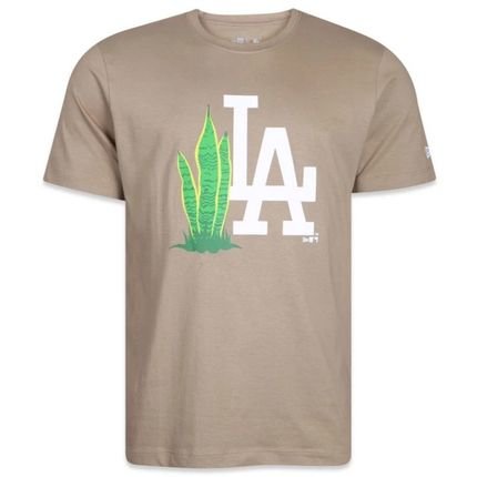 Camiseta New Era Regular Los Angeles Dodgers Marrom Claro - Marca New Era