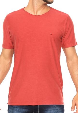 Camiseta Aramis Regular Fit Estonada Vermelha