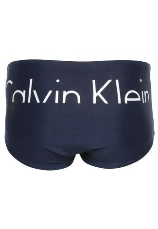 Sunga Calvin Klein Jeans Logo Azul Marinho