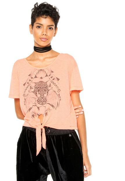 Camiseta Cropped Fashion Comics Love Laranja - Marca Fashion Comics