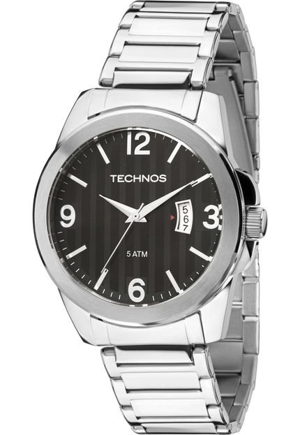 Relógio Technos 2115KSA/1P Prata/Preto - Marca Technos 