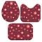 Kit 3 Tapetes Decorativos para Banheiro Wevans Flores Vermelho - Marca Wevans