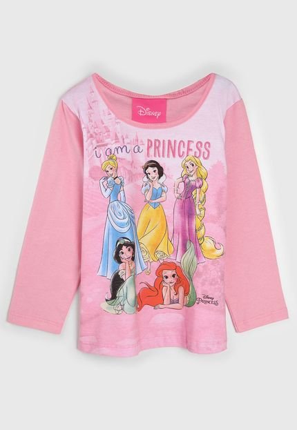 Camiseta Kamylus Infantil Princesas Rosa - Marca Kamylus