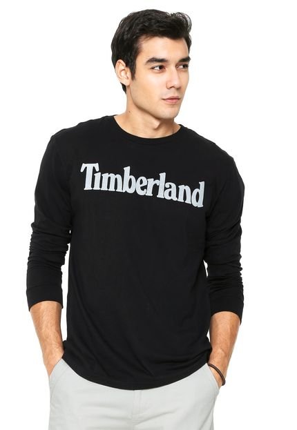 Camiseta Timberland Logo Maps Preta - Marca Timberland