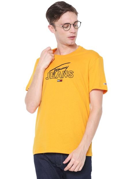 Camiseta Tommy Jeans Script Amarela - Marca Tommy Jeans