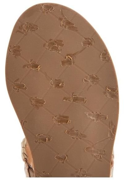 Sandalia Plana Caf Dorado Dafiti Shoes Outlet Especial Compra