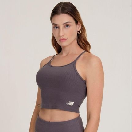 Top New Balance Canelado Small Logo Feminino - Marca New Balance