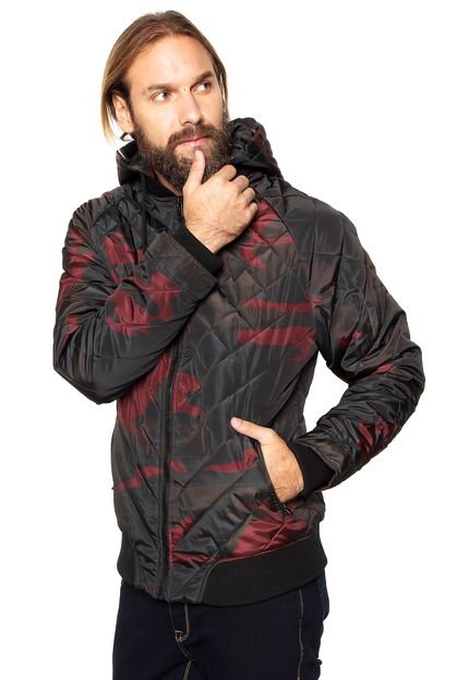 Jaqueta Bomber MCD Camouflage Preta - Marca MCD