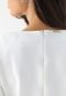 Vestido Lança Perfume Curto Bordado Off-White - Marca Lança Perfume