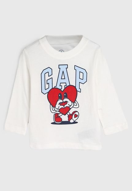 Camiseta GAP Coração Branca - Marca GAP