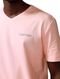 Camiseta Calvin Klein Swimwear Masculina V-Neck Slim Fit Logo Rosa Claro - Marca Calvin Klein