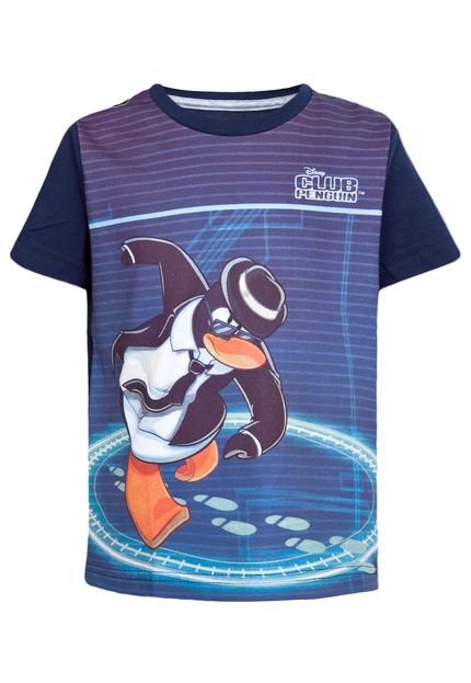 Camiseta Club Penguim Azul - Marca Club Penguin