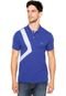 Camisa Polo Lacoste Recorte Piquet Azul/Branca - Marca Lacoste