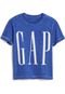 Camiseta GAP Infantil Logo Bolso Azul - Marca GAP