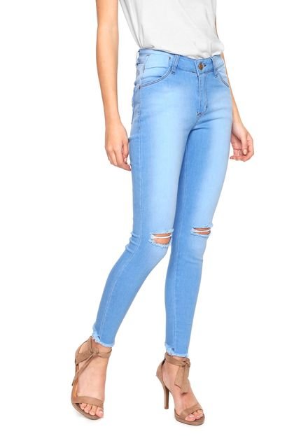Calça Jeans Uber Jeans Skinny Delavê Azul - Marca U Uberjeans
