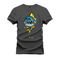 Camiseta Plus Size T-Shirt Confortável Estampada Peixão Abatido - Grafite - Marca Nexstar