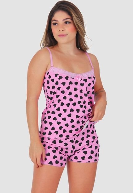 Baby Doll Vivi Pijama Romance - Marca Click Mais Bonita